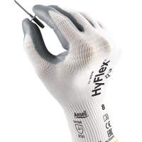 Gloves HyFlex 11-800 size 8 white/grey nylon with nitrile foam EN 388 cat.II 12pcs