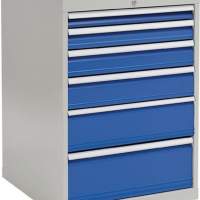 Schubladenschrank H1019xB705xT736 grau/blau 1x75 1x100 1x125 1x150 1x200 1x250