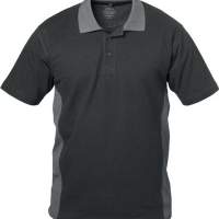 Polo shirt Sevilla size XL black/grey 100% cotton
