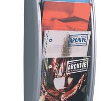 Paperflow brochure holder Quick Blick 29 x 65 x 9.5 cm 4 compartments aluminium