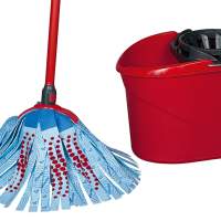 VILEDA cleaning bucket SuperMocio with power press 12 l red/grey