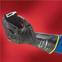 Gloves EN388/374 Cat.III AlphaTec 58-270 size 9 nylon with nitrile black 12 pairs