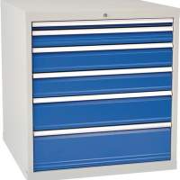 Schubladenschrank H1019xB1005xT736 grau/blau 1x75 1x100 1x125 1x150 1x200 1x250