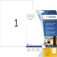 HERMA foil label 8020 210x297mm transparent 25 pieces/pack.