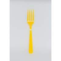 Amscan 20 Heavy Duty Plastic Forks, Yellow, Party